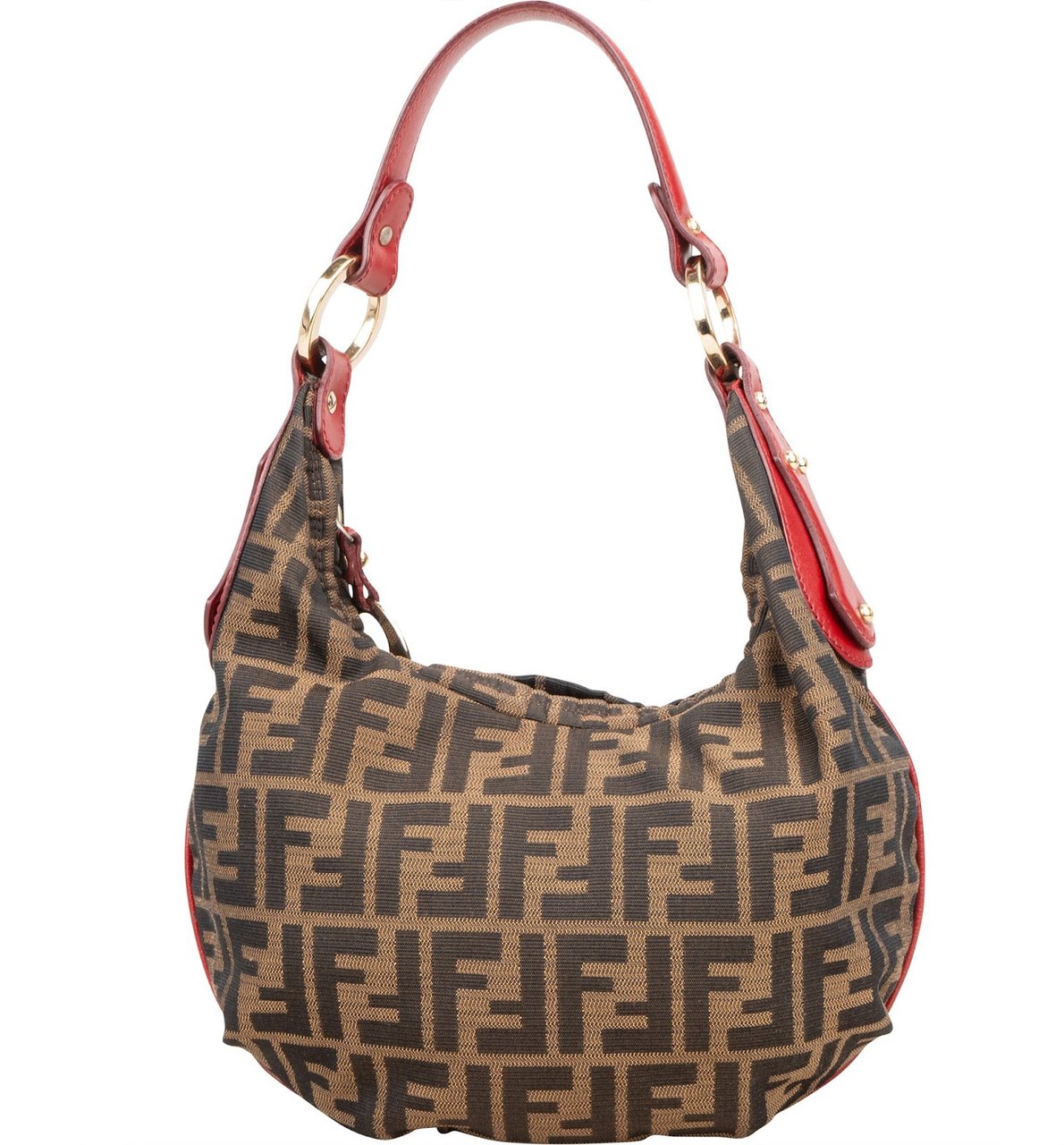 Fendi Fendi Monogram FF Zucca Chef Hobo Shoulder Bag Bruin