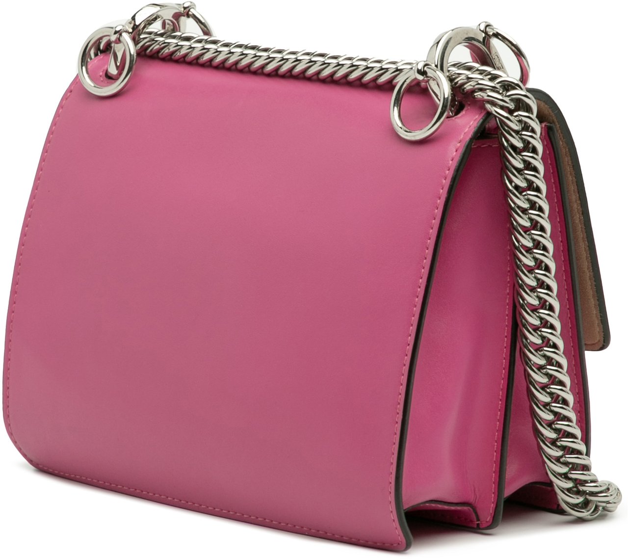Fendi Small Leather Kan I Crossbody Roze