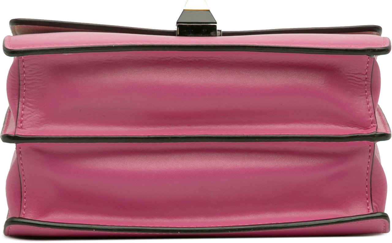 Fendi Small Leather Kan I Crossbody Roze