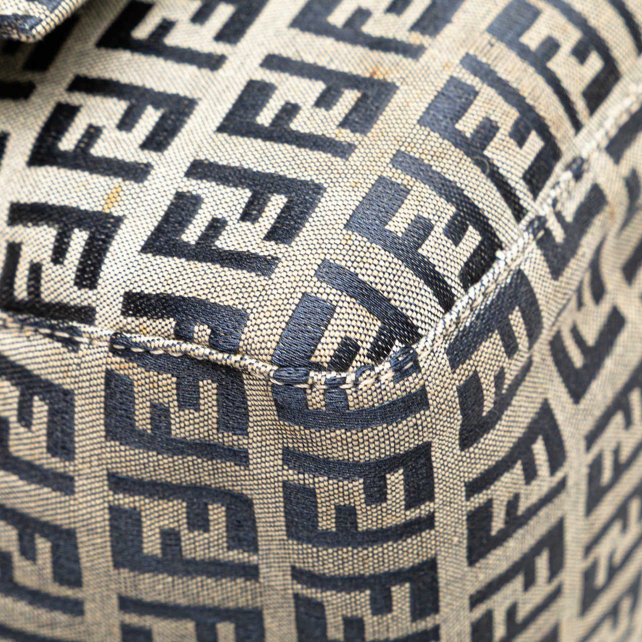 Fendi Zucchino Canvas Mamma Forever Bruin