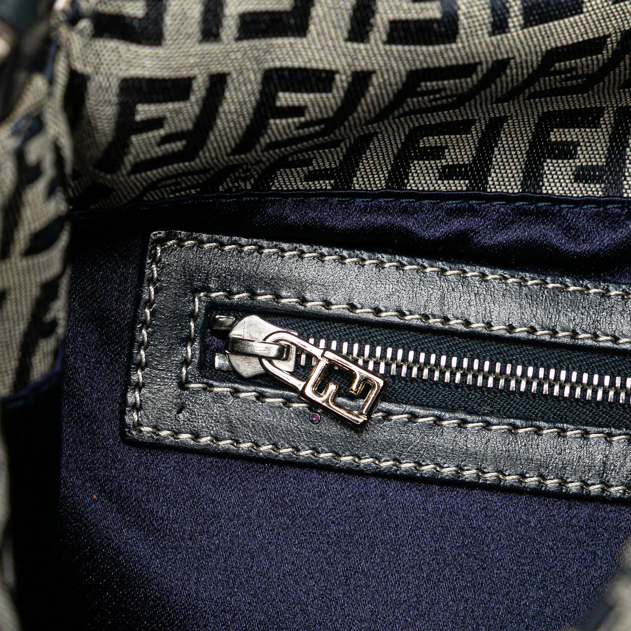 Fendi Zucchino Canvas Mamma Forever Bruin