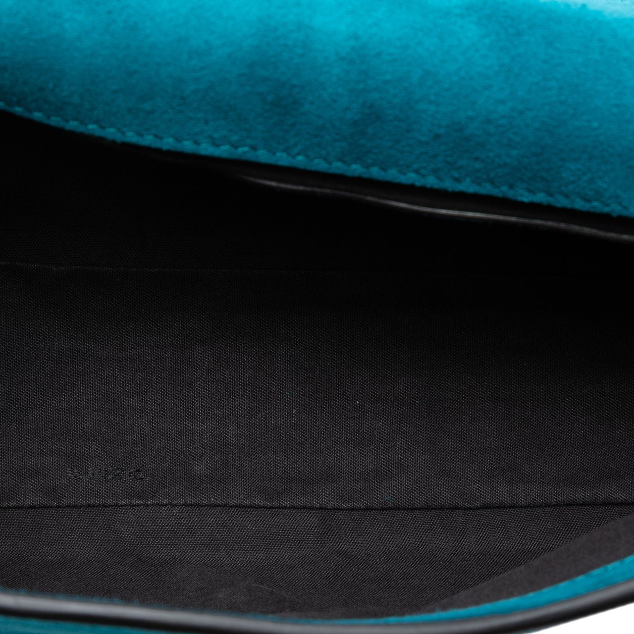 Fendi Medium Suede Baguette Satchel Blauw