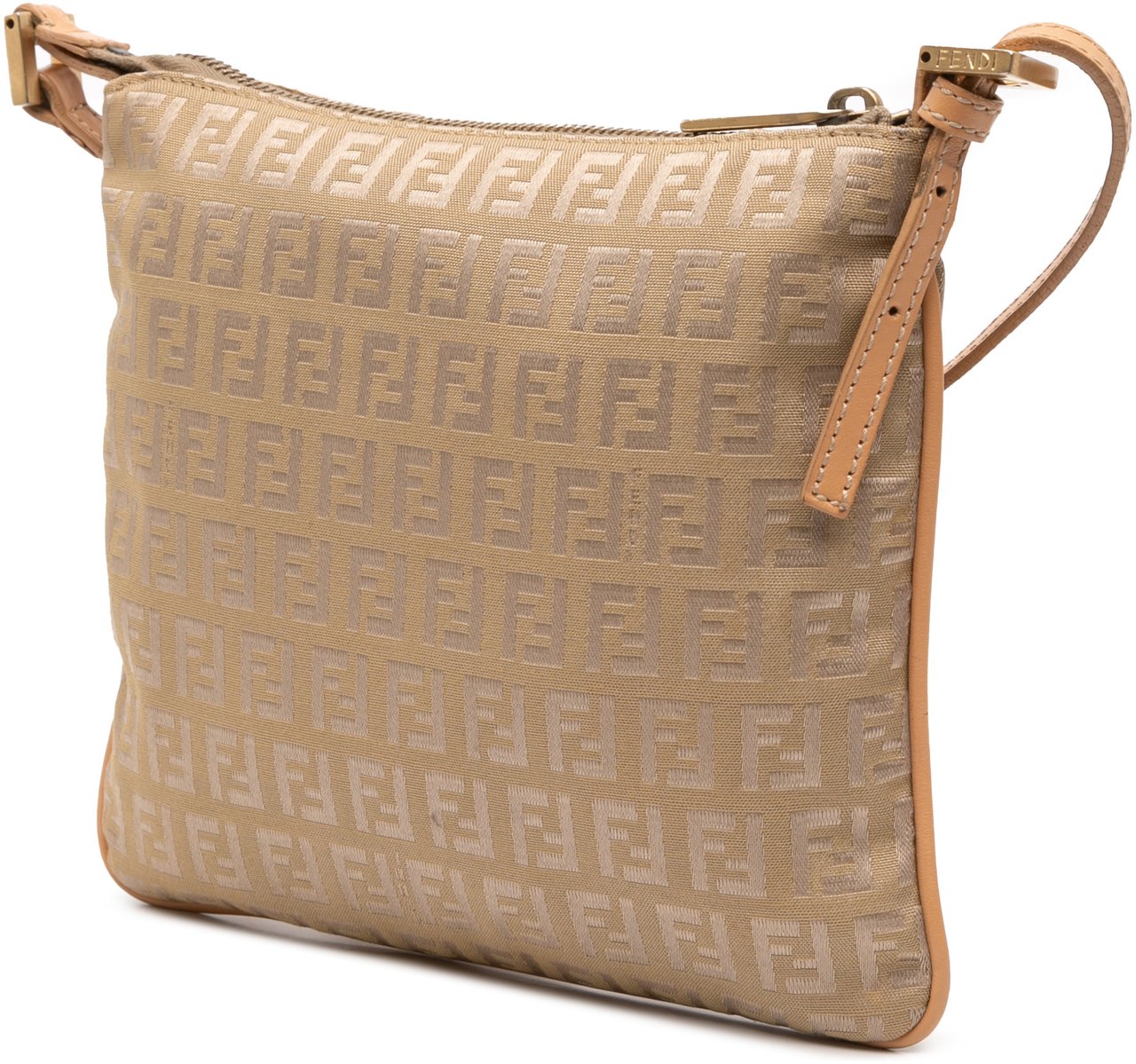 Fendi Zucchino Canvas Crossbody Bruin