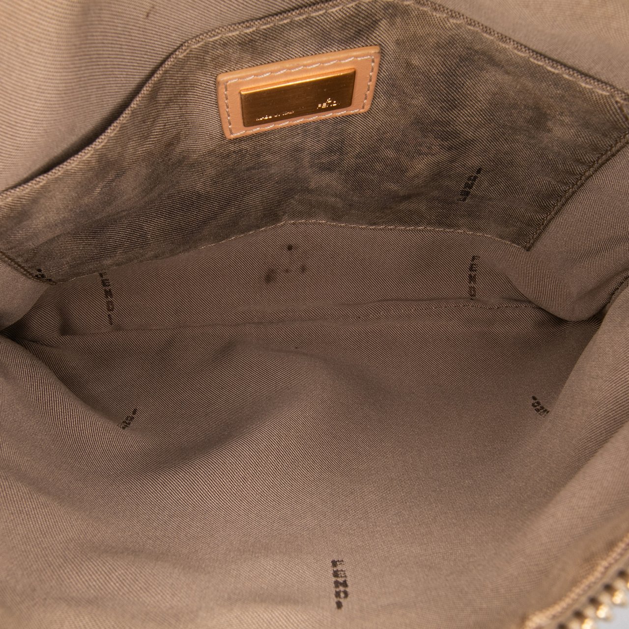Fendi Zucchino Canvas Crossbody Bruin