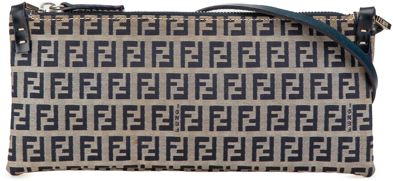 Fendi Zucchino Canvas Crossbody Grijs