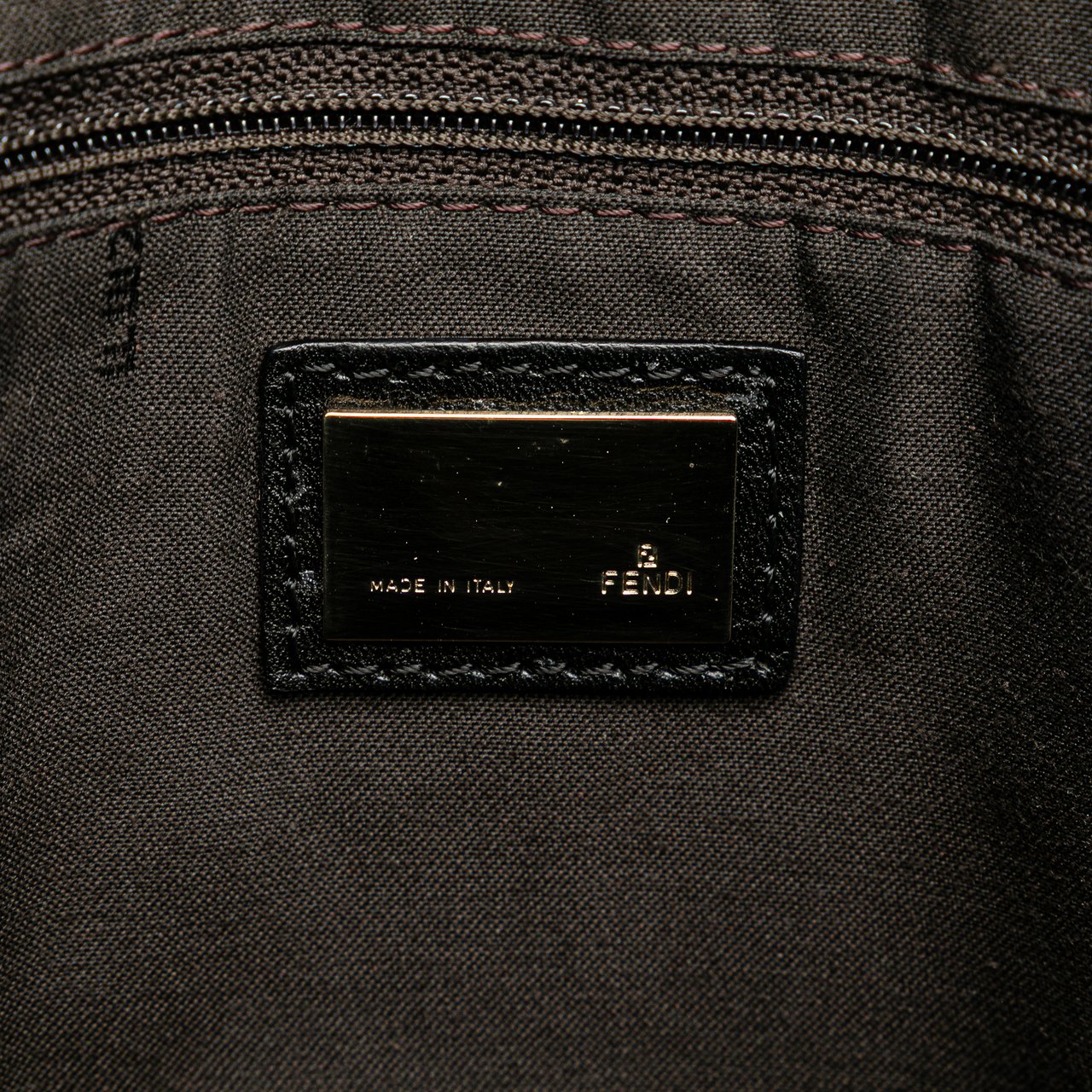 Fendi Zucchino Canvas Tote Zwart