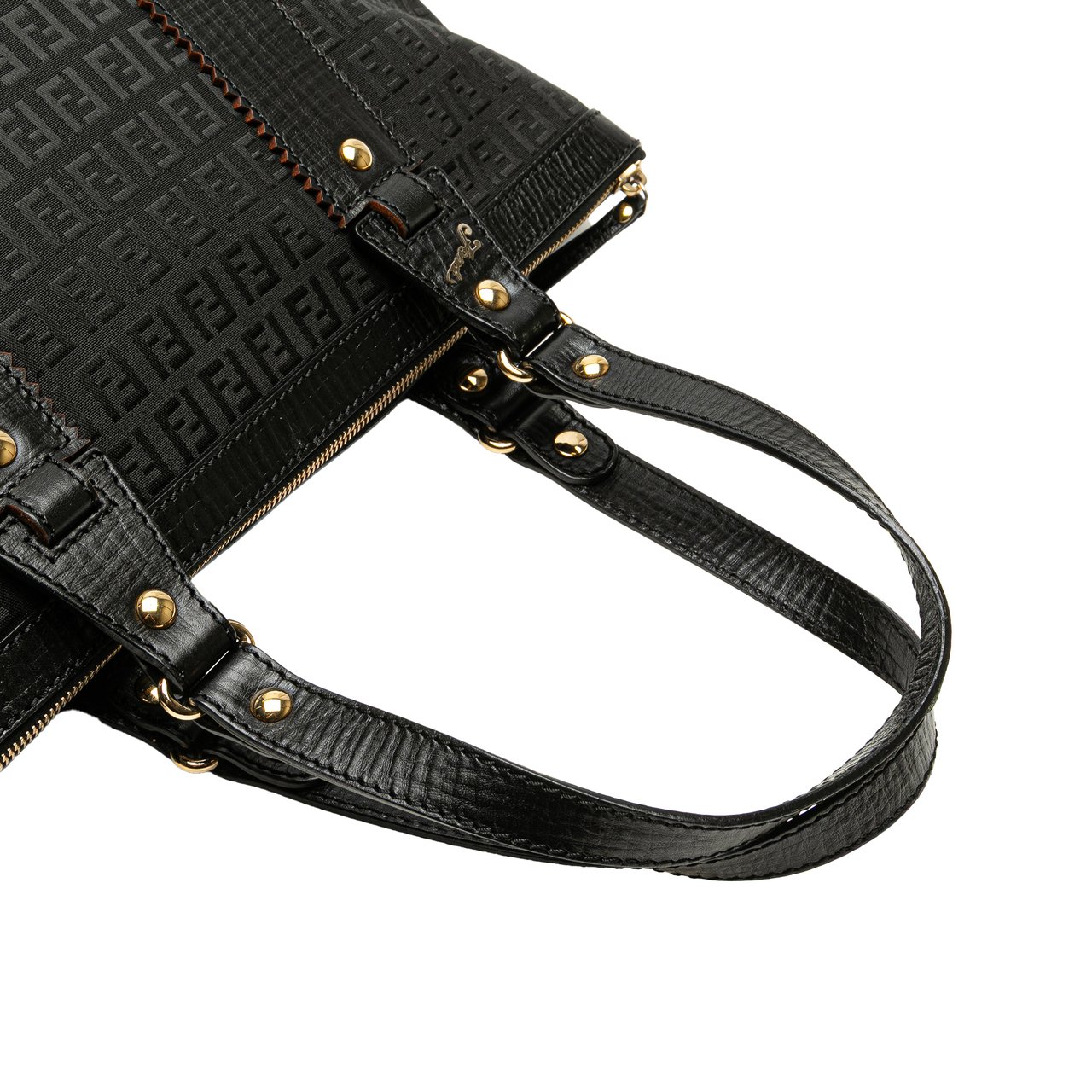 Fendi Zucchino Canvas Tote Zwart