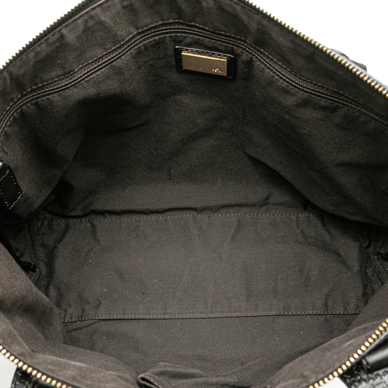 Fendi Zucchino Canvas Tote Zwart