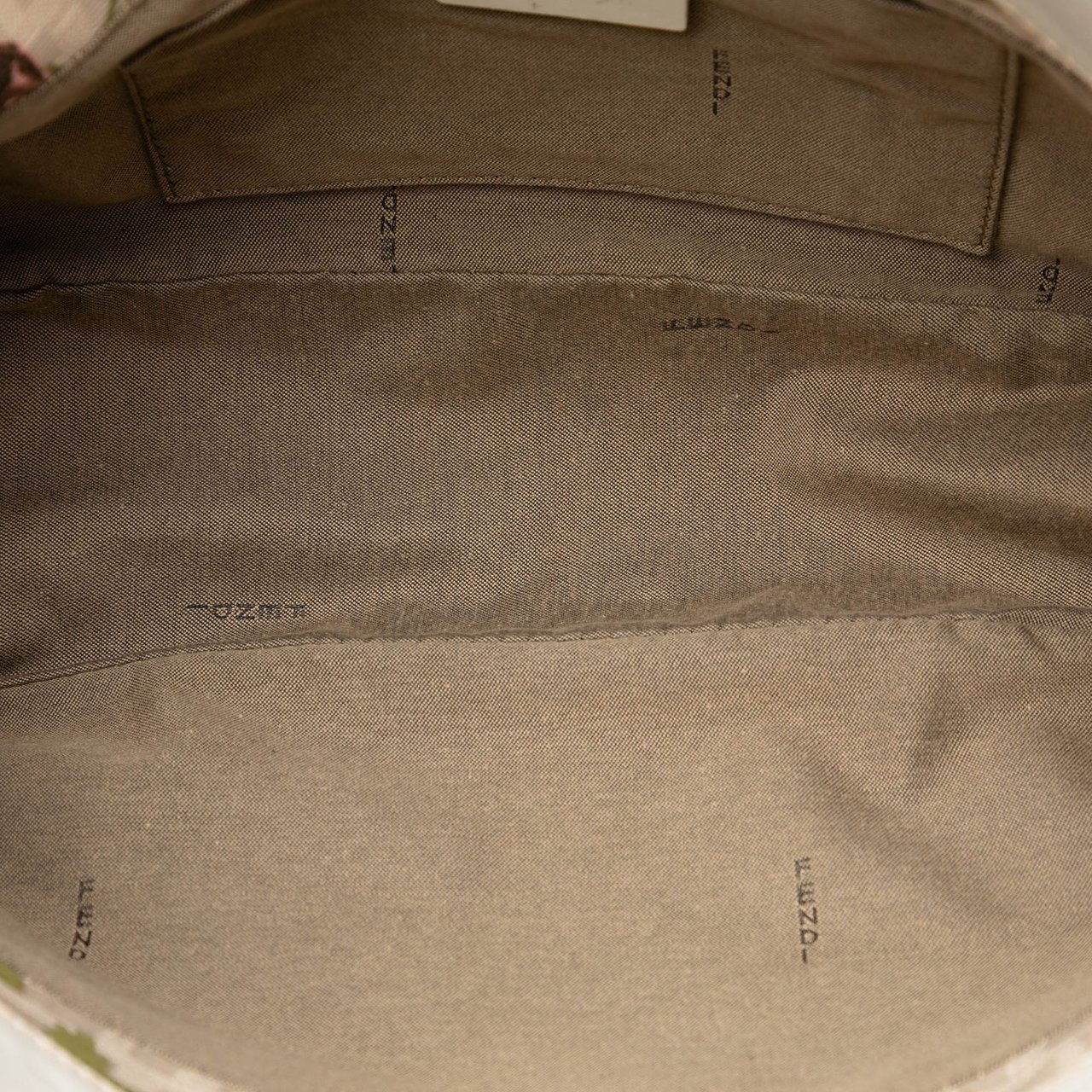 Fendi Zucca Canvas Rose Printed Chef Handbag Bruin