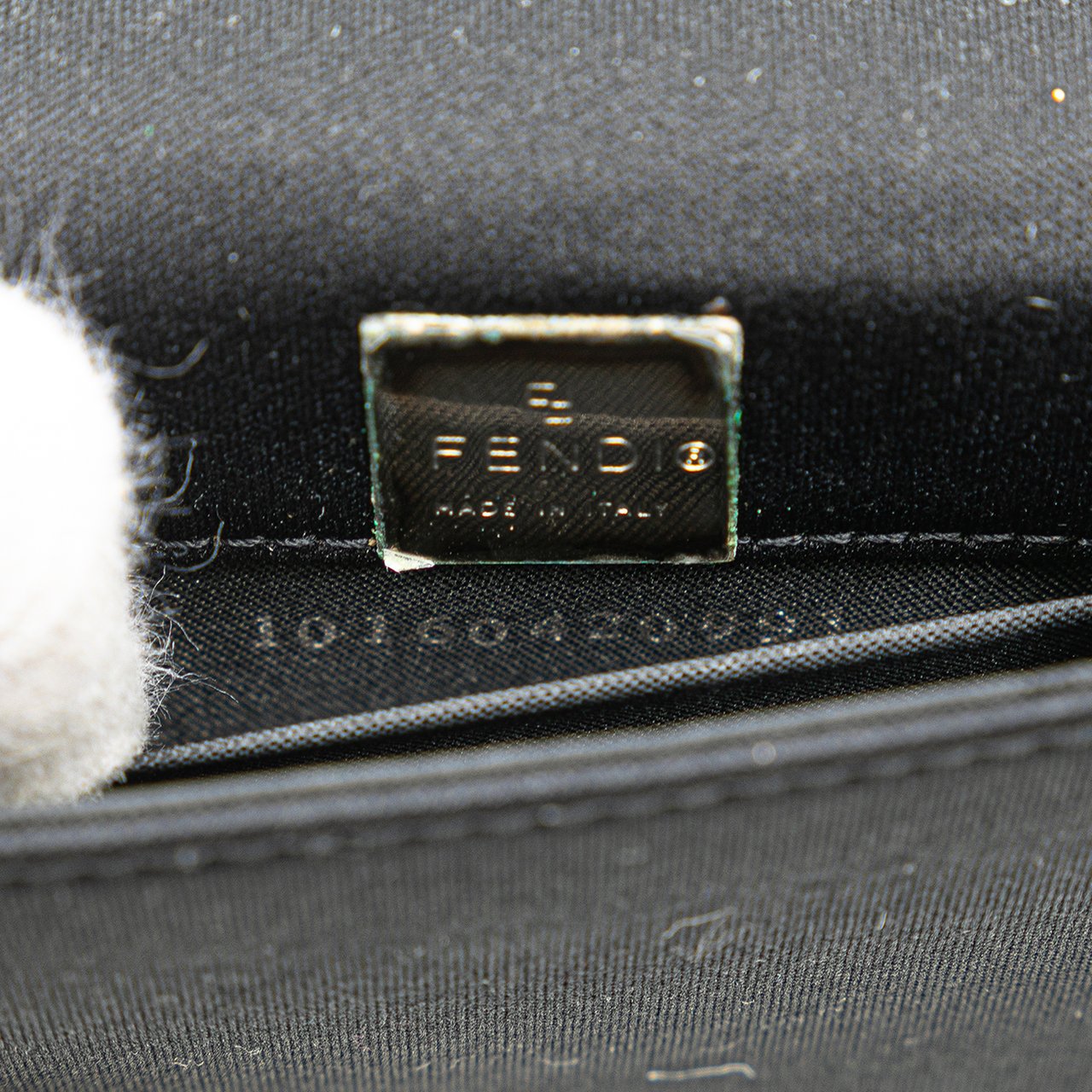 Fendi Mini Nylon FF Lock Crossbody Zwart