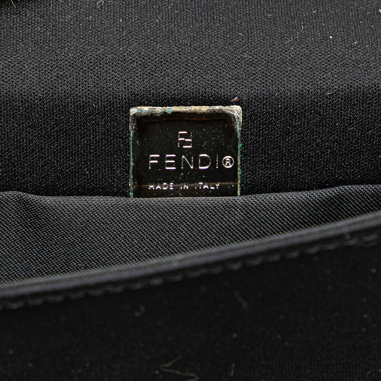 Fendi Mini Nylon FF Lock Crossbody Zwart