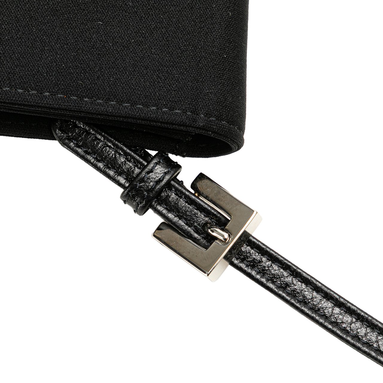 Fendi Mini Nylon FF Lock Crossbody Zwart