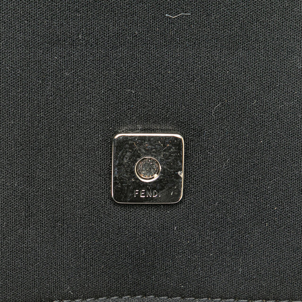 Fendi Mini Nylon FF Lock Crossbody Zwart