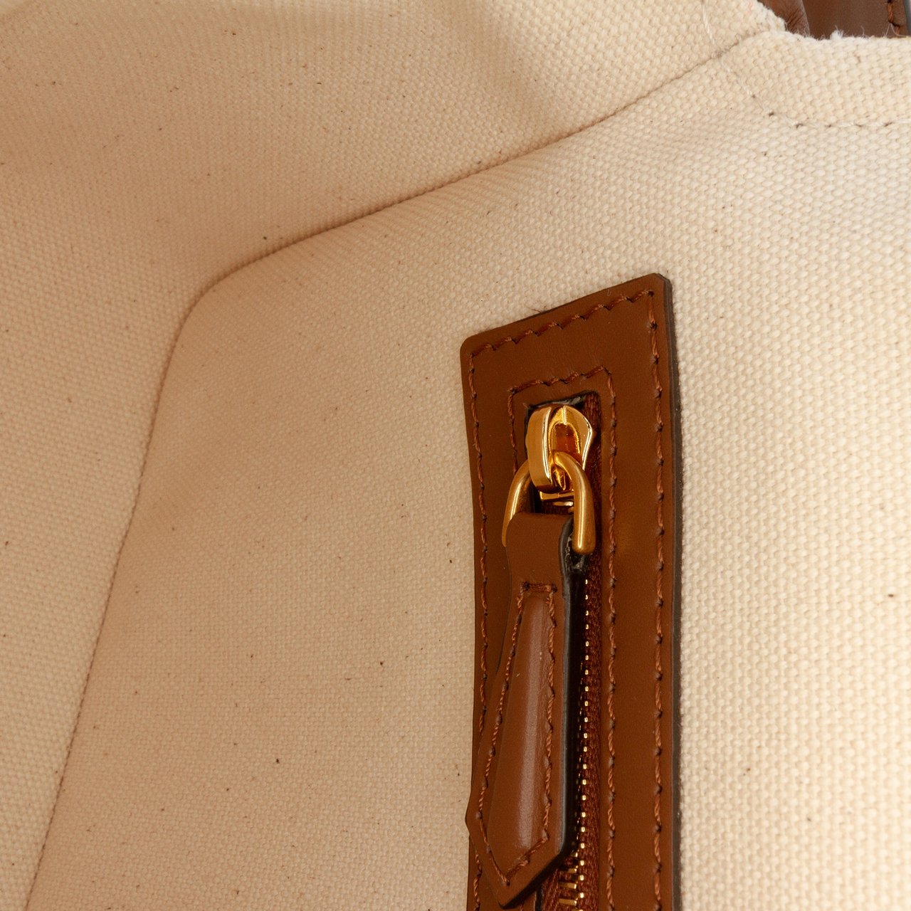 Fendi Zucca Embroidered Canvas Baguette Satchel Bruin