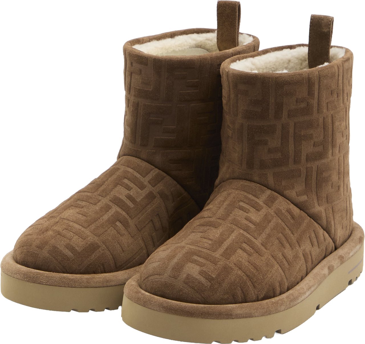 Fendi FF boots in suede Bruin