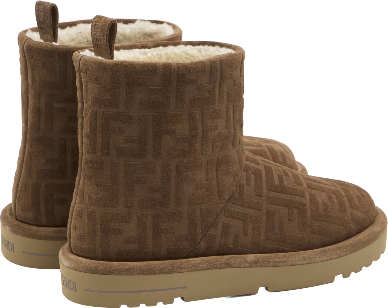Fendi FF boots in suede Bruin