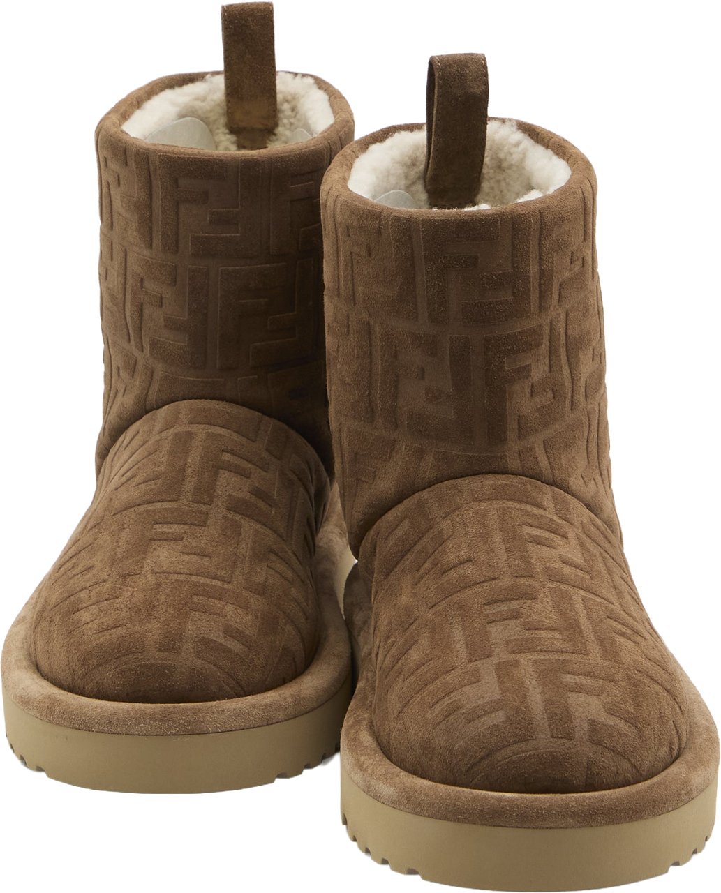 Fendi FF boots in suede Bruin