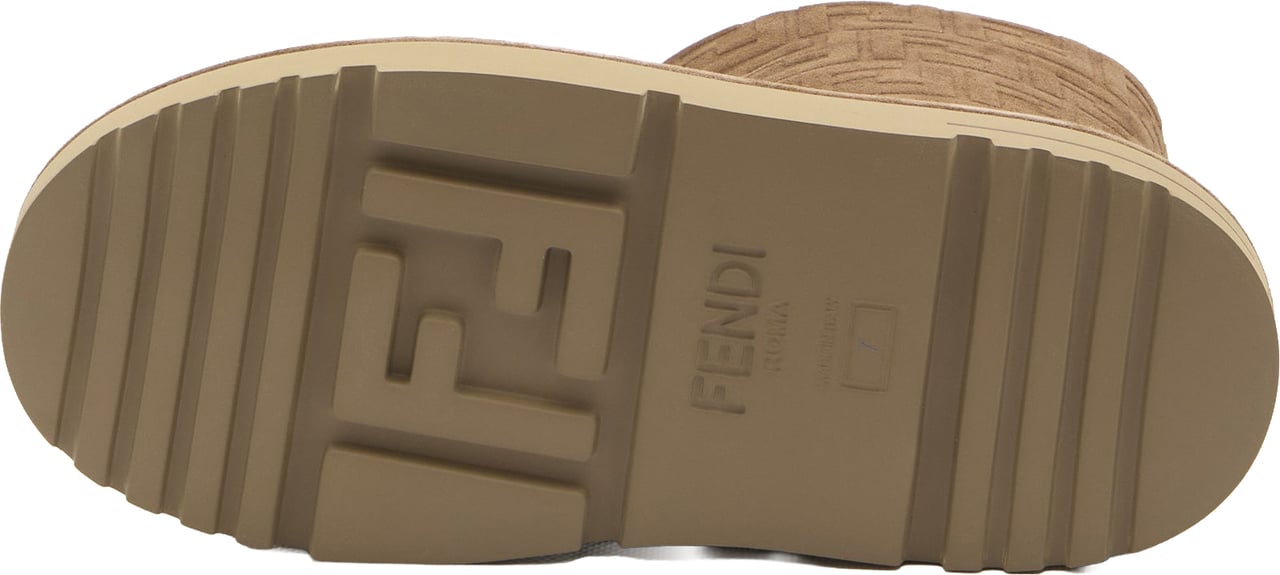 Fendi FF boots in suede Bruin