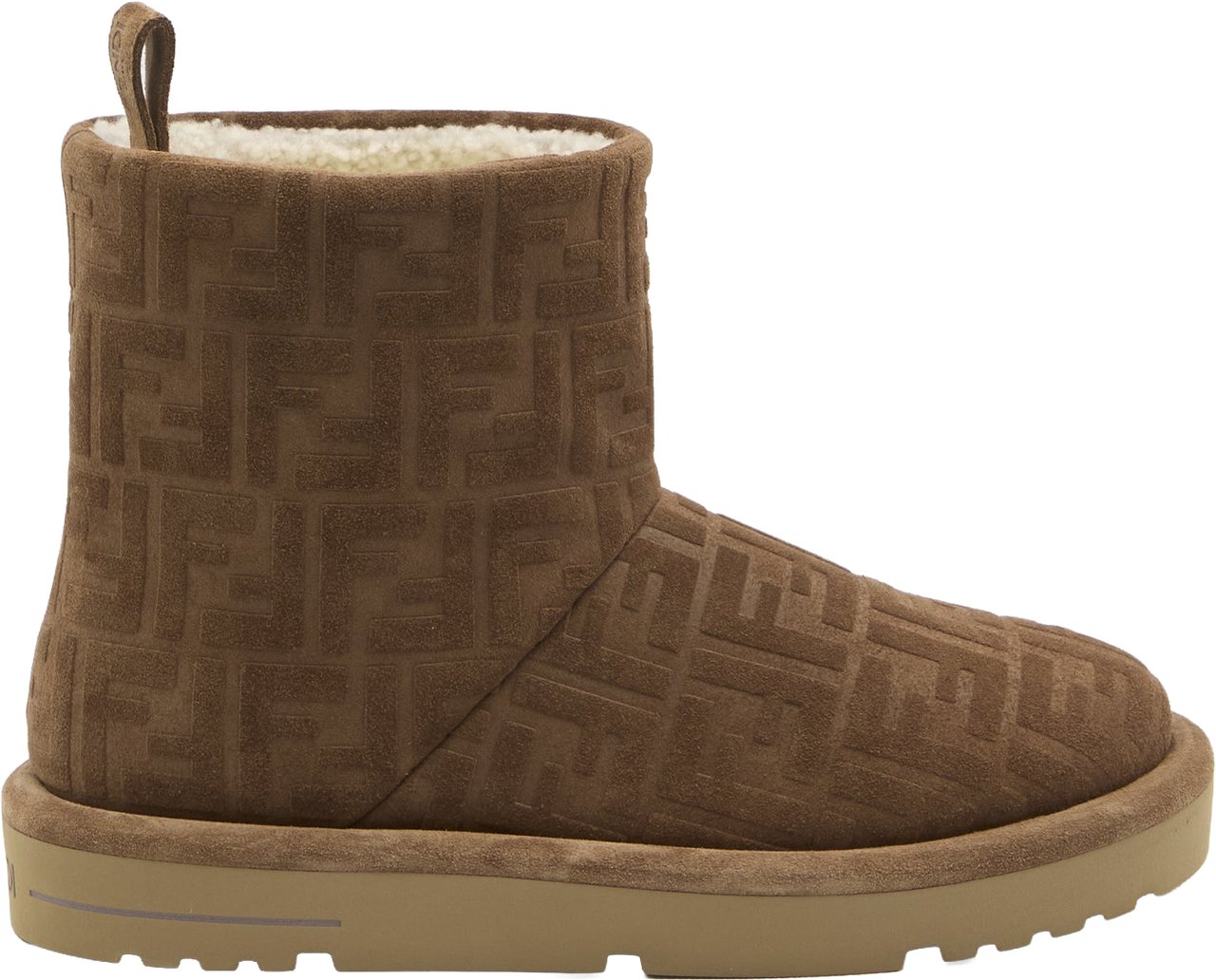 Fendi FF boots in suede Bruin