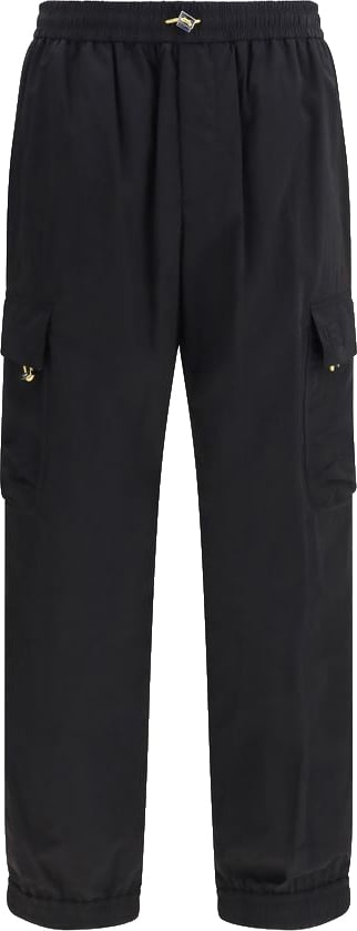 Fendi Black Polyamide Cargo Pants Zwart