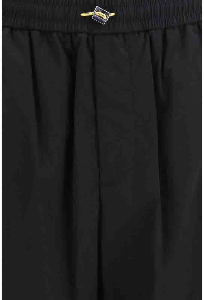 Fendi Black Polyamide Cargo Pants Zwart