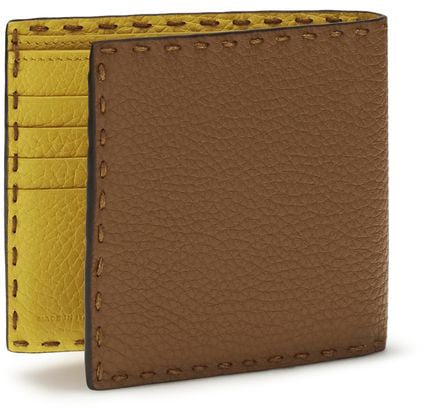 Fendi Fendi Brown Calf Leather Bos Taurus Wallet Bruin