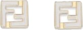 Fendi Fendi White Brass Earrings Wit
