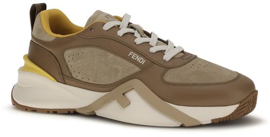 Fendi Multicolor Calf Leather Bos Taurus Athletic Sneakers Divers