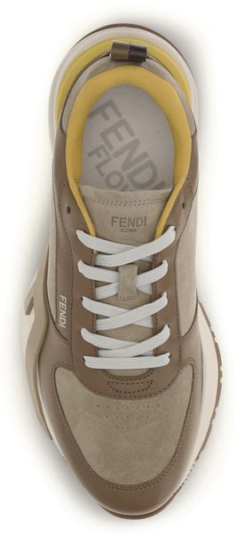 Fendi Multicolor Calf Leather Bos Taurus Athletic Sneakers Divers
