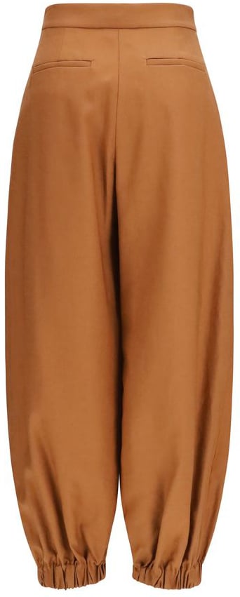 Fendi Brown Linen Casual Pants Bruin