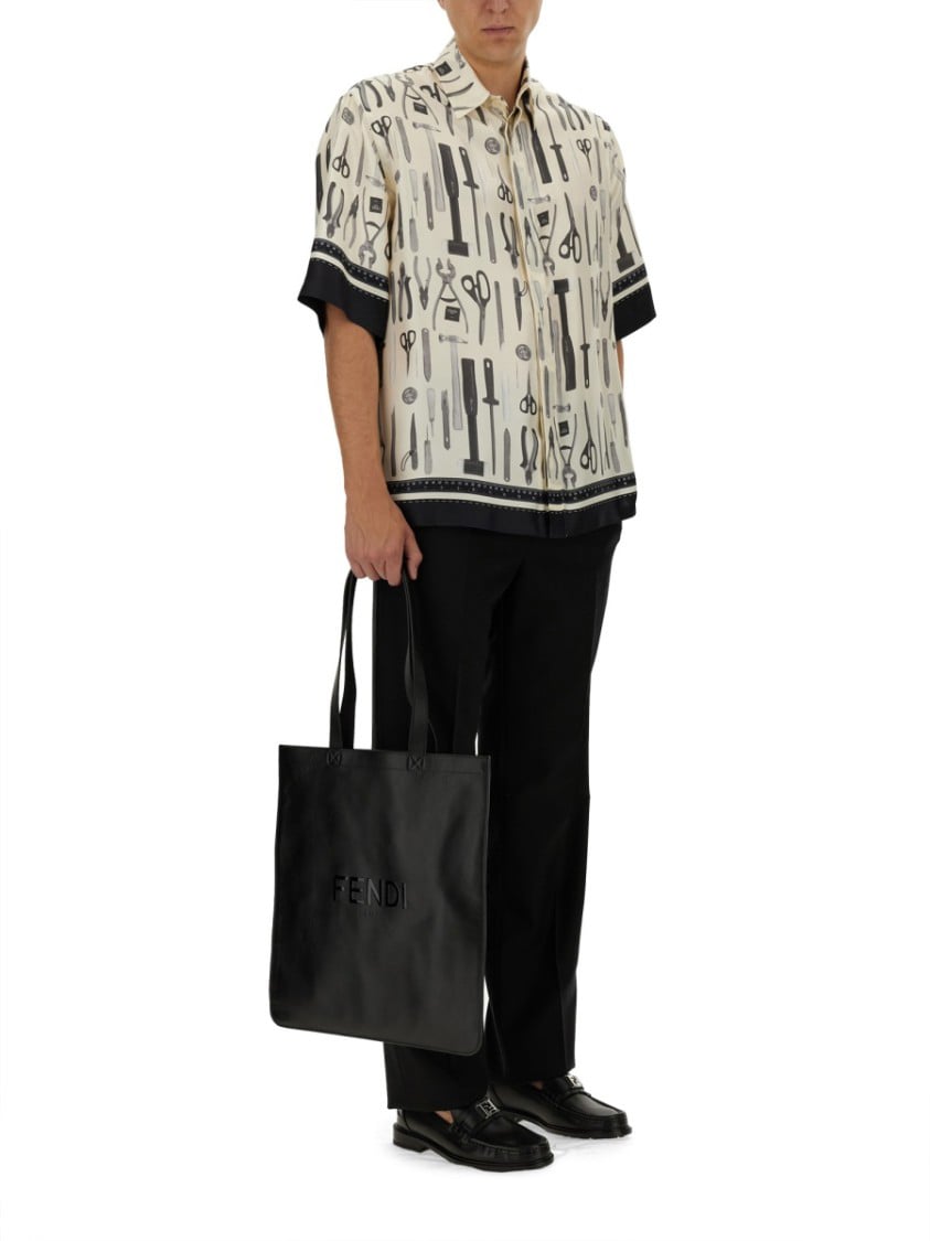 Fendi Tailored Black Wool Pants Zwart