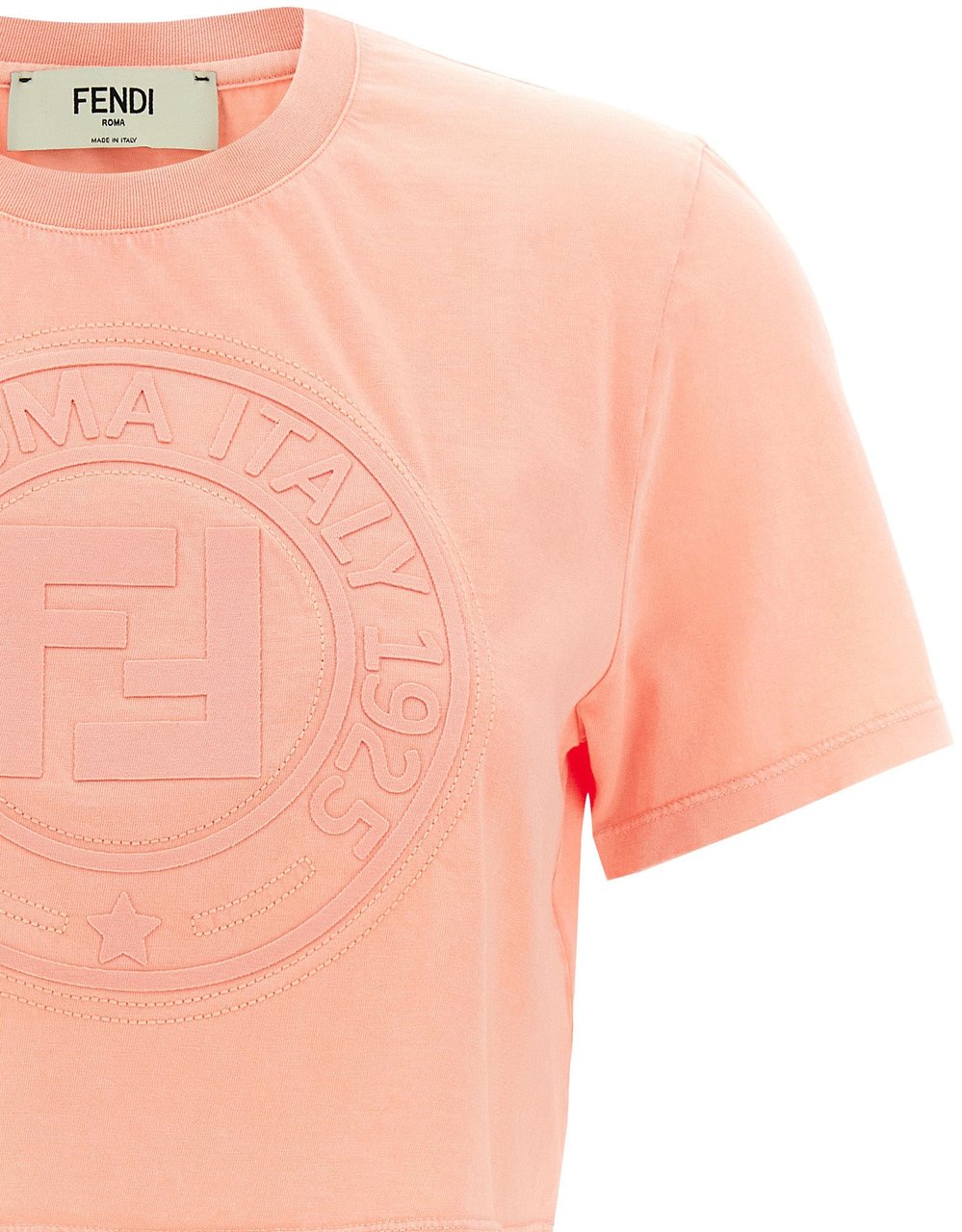 Fendi Multicolor Cotton T-Shirt Roze