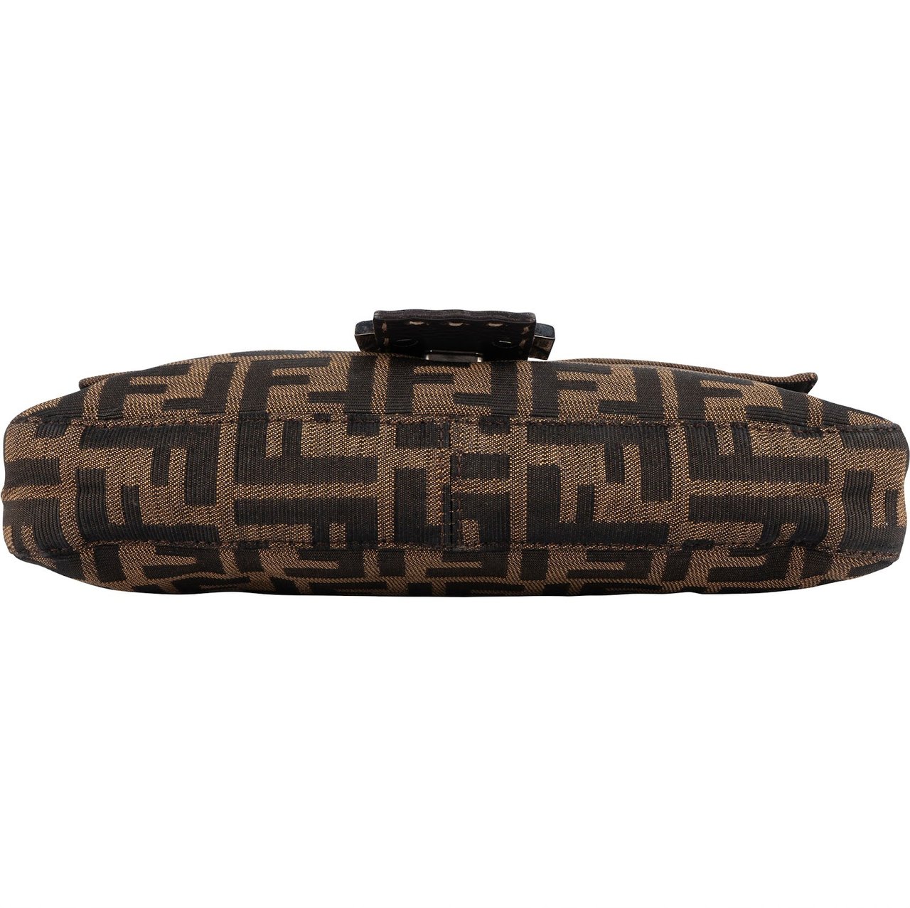 Fendi Monogram FF Baguette  Shoulder Bag Bruin