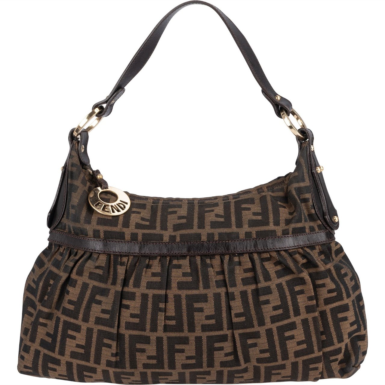Fendi Fendi Monogram FF Chef Hobo Handbag Bruin
