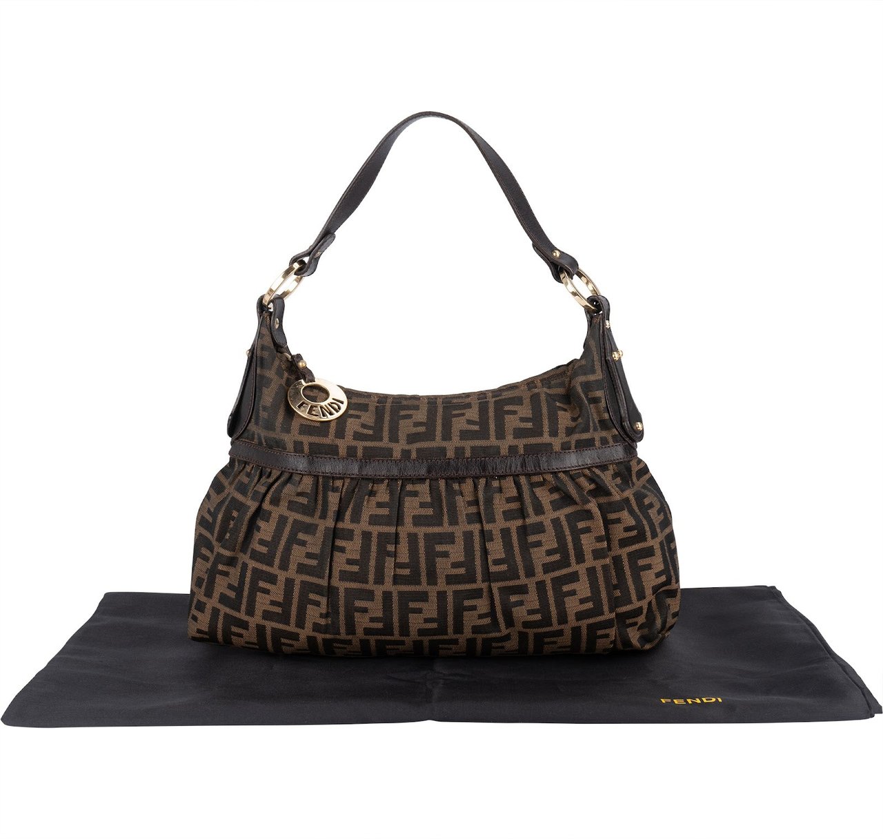 Fendi Fendi Monogram FF Chef Hobo Handbag Bruin