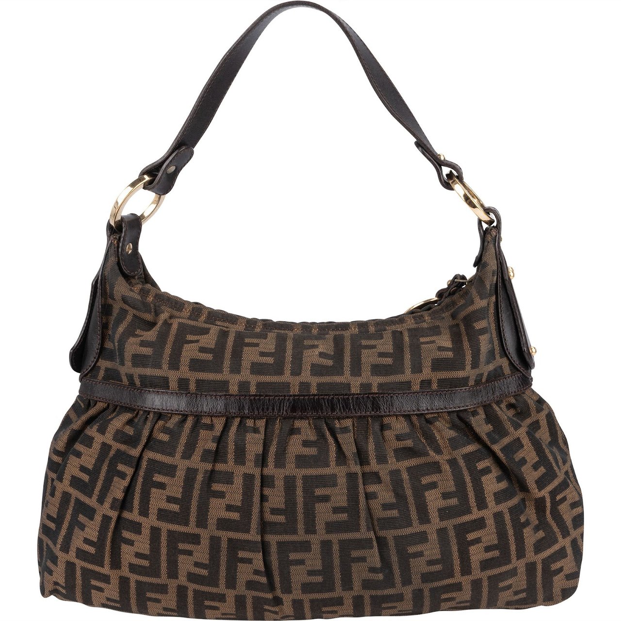 Fendi Fendi Monogram FF Chef Hobo Handbag Bruin