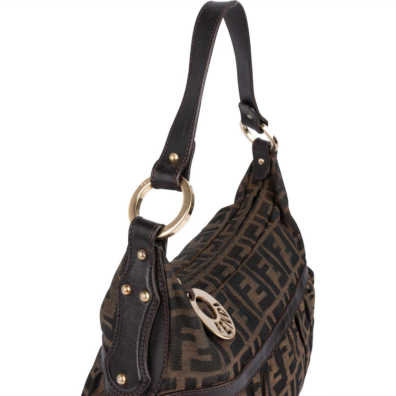 Fendi Fendi Monogram FF Chef Hobo Handbag Bruin
