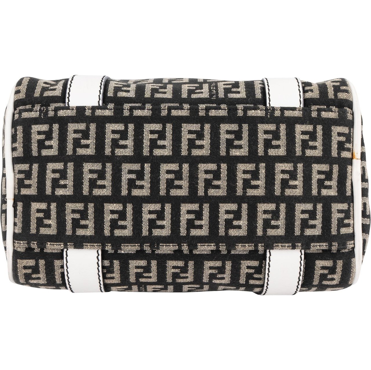 Fendi Fendi Monogram FF Mini Boston Handbag Zwart