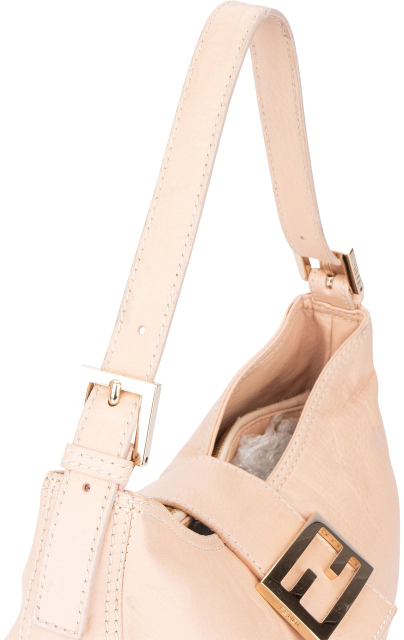 Fendi Fendi FF Rose Leather Baguette Handbag Divers