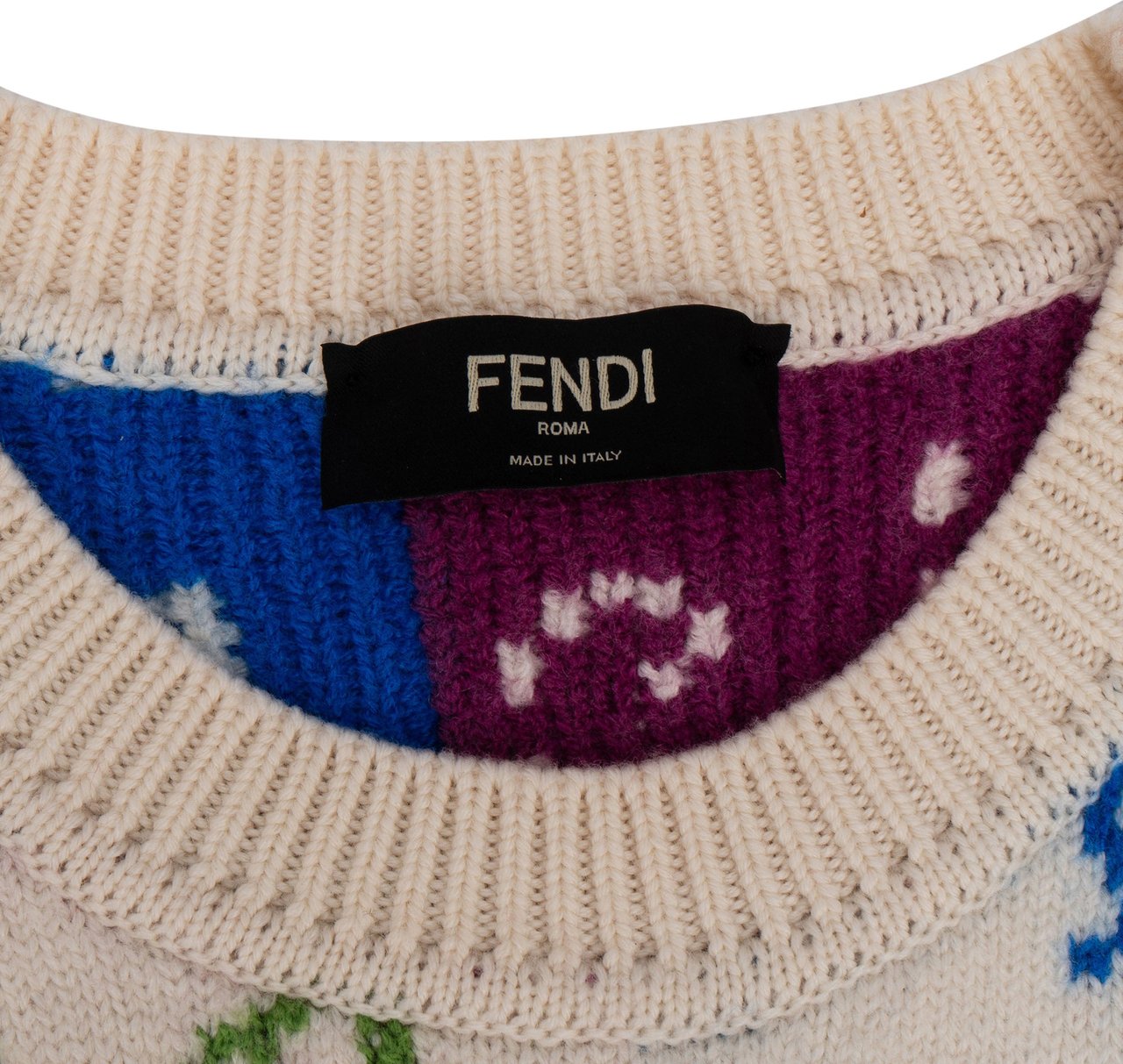 Fendi Fendi Multicolor Wool Sweater Divers