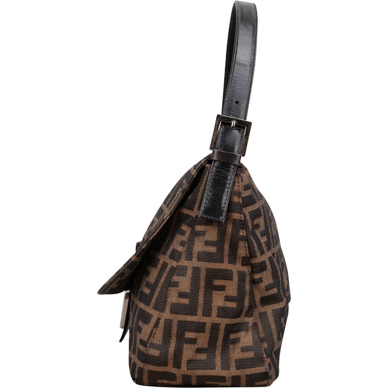 Fendi Fendi Monogram FF Mamma Baguette Shoulder Bag Bruin