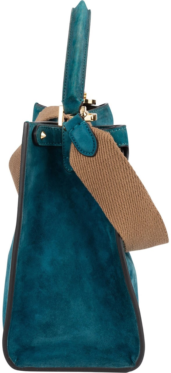 Fendi Fendi Suede Peekaboo Handbag Bruin