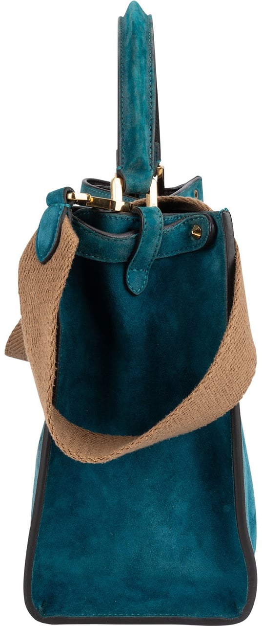 Fendi Fendi Suede Peekaboo Handbag Bruin
