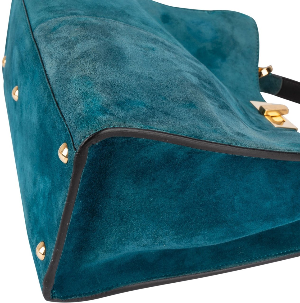 Fendi Fendi Suede Peekaboo Handbag Bruin