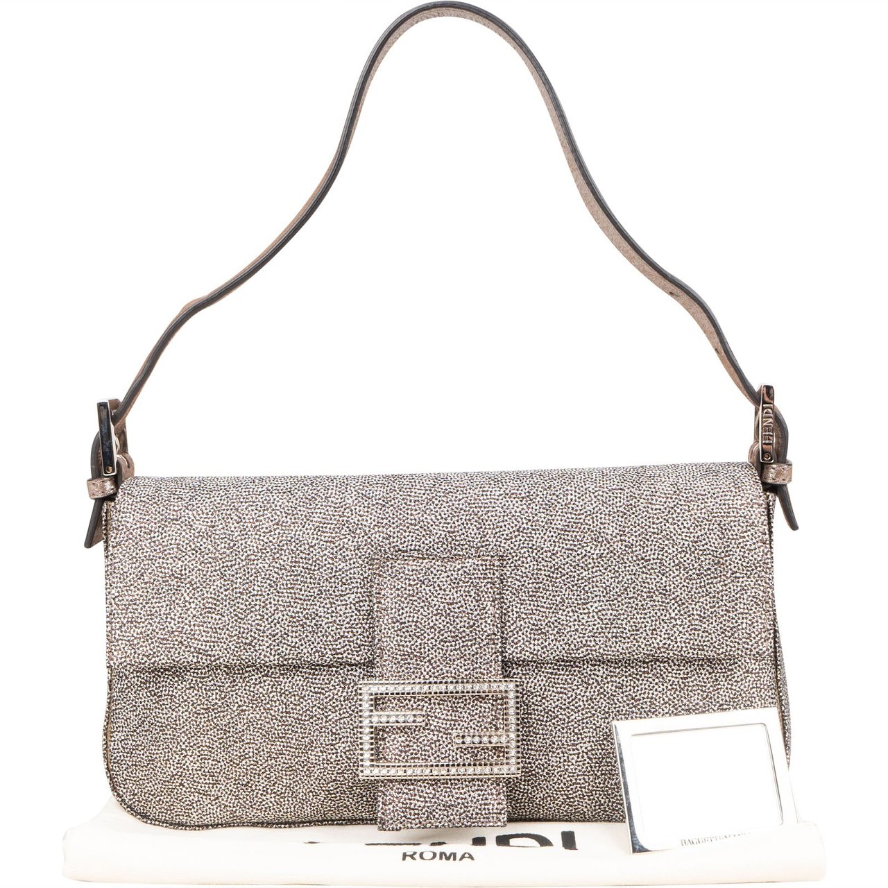 Fendi Limited FF Crystal Baguette Shoulder Bag Divers