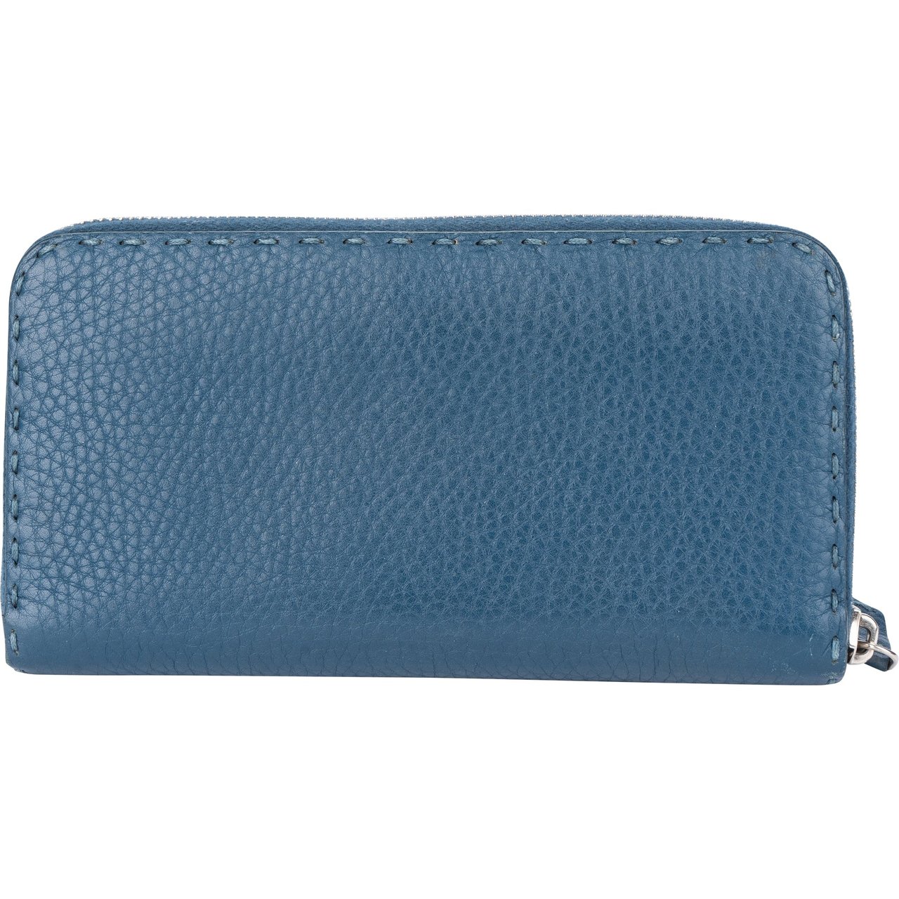 Fendi Fendi Classic Blue Leather Wallet Blauw