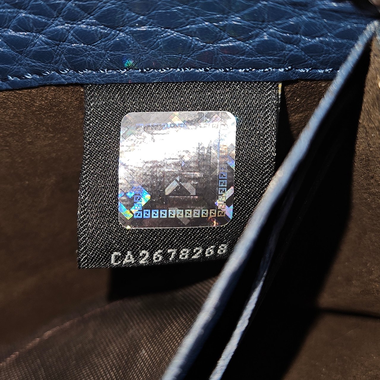 Fendi Fendi Classic Blue Leather Wallet Blauw