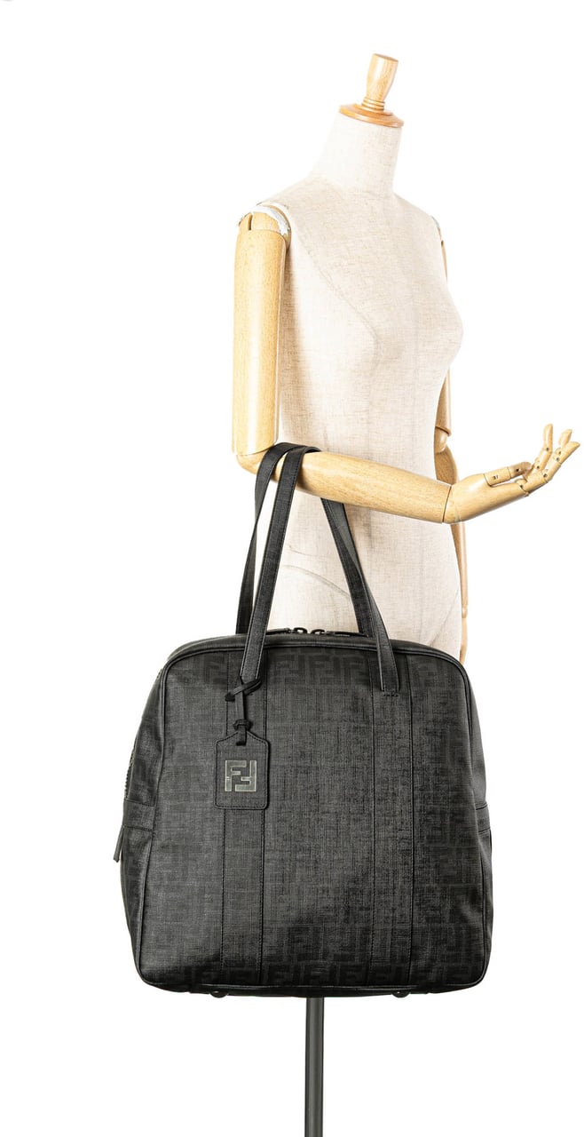 Fendi Zucca Coated Canvas Handbag Grijs