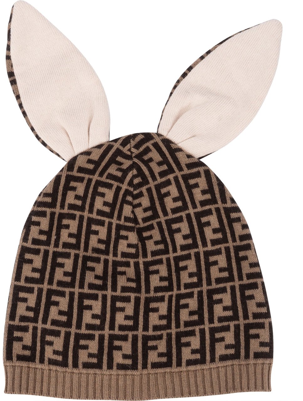Fendi Fendi FF Monogram Bunny Kids Beanie Divers