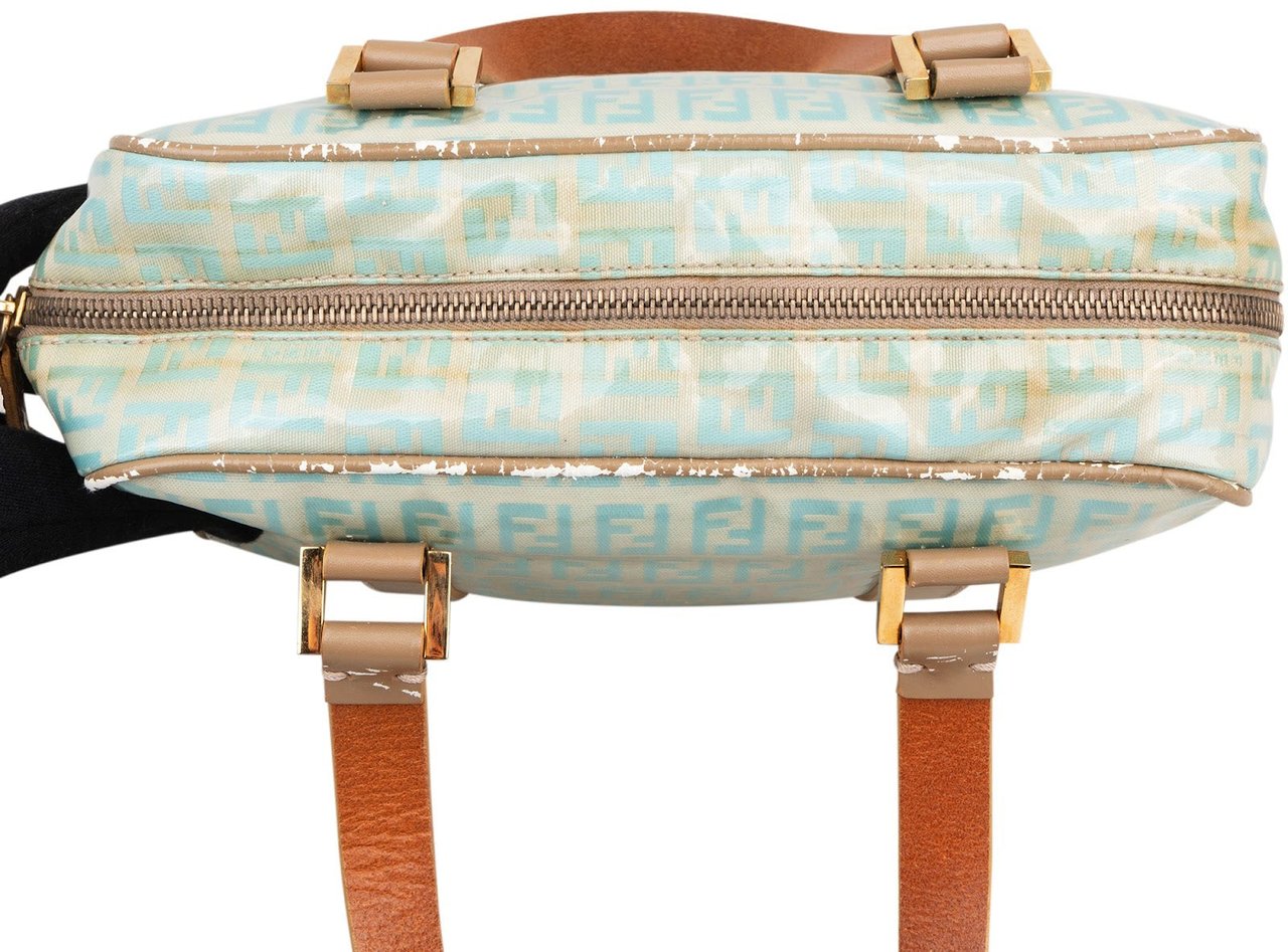 Fendi Fendi Monogram Zucchino Handbag Lichtblauw